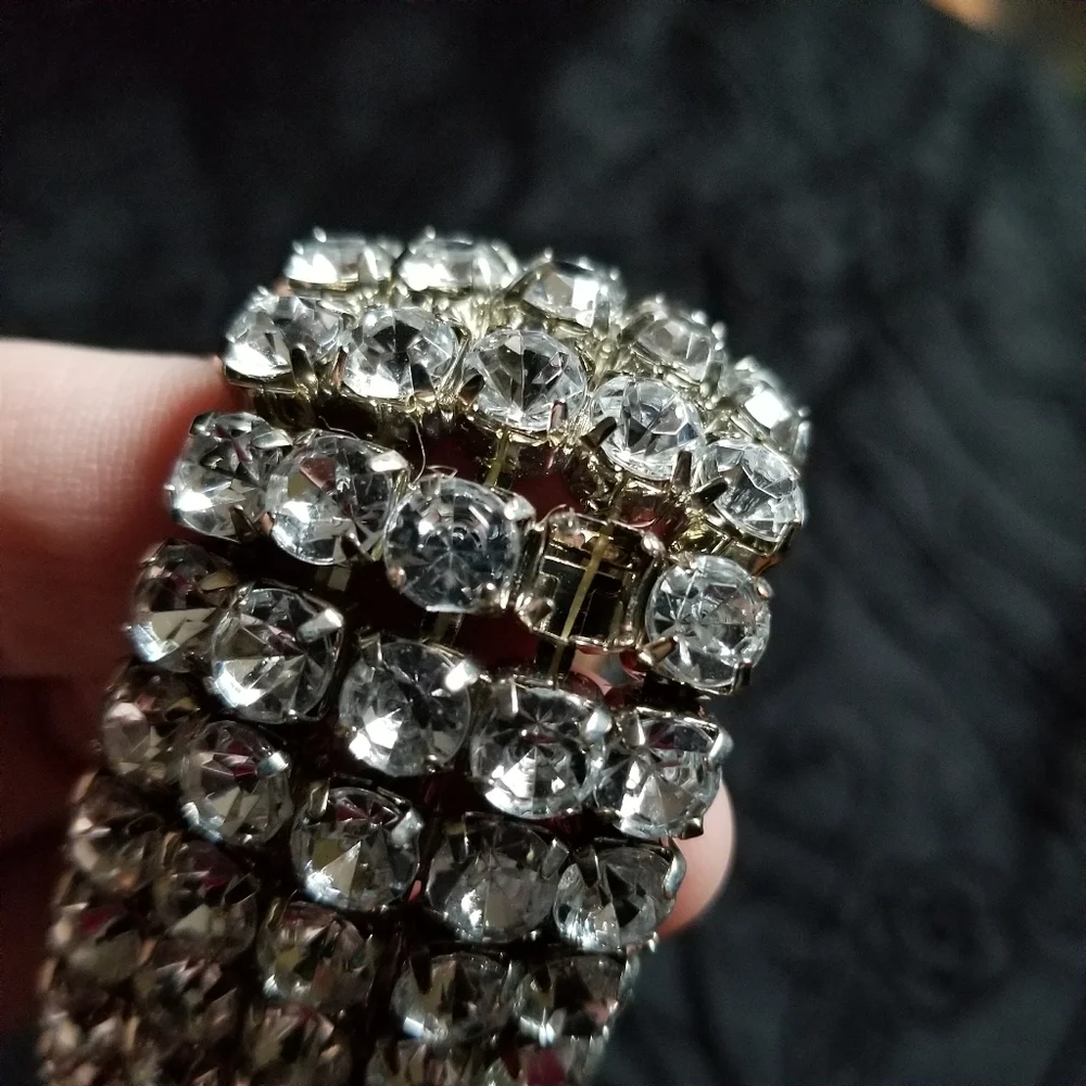 Sparkly bracelet diamante silver tone bracelet
